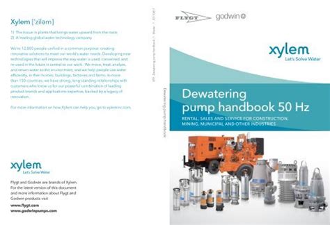 Dewatering pump handbook xylem water solutions. - A practical guide to palliative care in paediatrics.