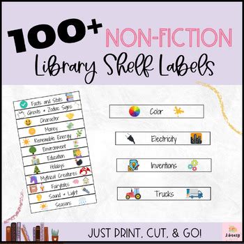 Dewey Shelf Labels Library Labels Library Shelves Library Book Displays