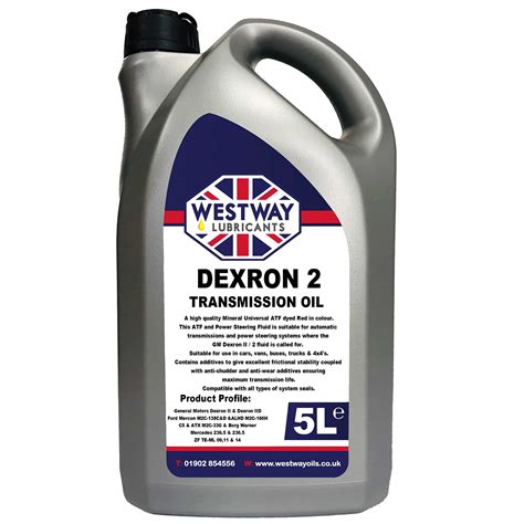 GEARBOX & POWER STEERING FLUID (1L) (DEXRON) This is a 1 litre bottle of DEXRON II ATF. Suitable for automatic transmissions and power steering units for all models from 1945-1998. Dyed red for identification, we have found this oil ideal for reducing gearbox 'resonance' that can be experienced when thinner oils are used.. 