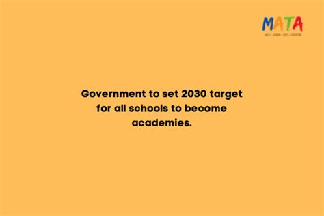 DfE to set 2030 target for all schools to become academies