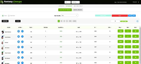 Dfs optimizer free. The DFS Optimizer simulates every game 10,000 times to help you optimize and build winning DraftKings and FanDuel lineups. Optimize, export, and enter your lineups confidently with injury updates, floor and … 