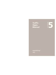 Dft Traffic Signs Manual Chapter 5