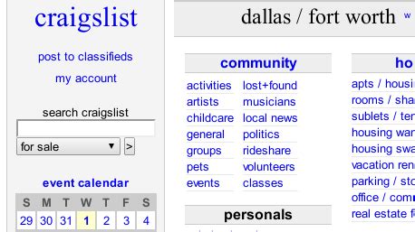 craigslist For Sale in Dallas / Fort Worth - Fort Worth
