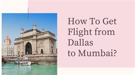 38h:22 m. Aerial distance between Mumbai and Dallas ft worth. 14136 KM. First Mumbai to Dallas ft worth Flight. Air Canada Airlines departs at 00:55. Last Mumbai to Dallas ft worth Flight. Qatar Airways Airlines departs at 21:50.