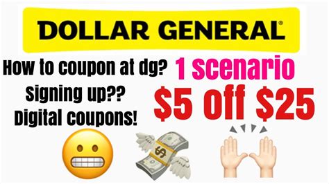 Dg digital coupons sign in. Weekly Coupons. A great way to save money at Dollar General store is to shop during promotional Saturdays when they offer $5 off your $25 purchase. You’ll need to have the coupon to get the discount which is valid for the one day. The coupon will always be available in the digital coupons gallery. 