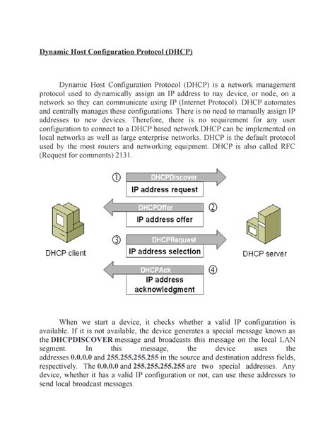 Dhcp protocol number.  DHCP automates and centrally manages these config...