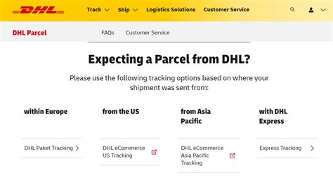 Dhl Ecommerce Solutions Tracking A Parcel Shipping Rates Tracking