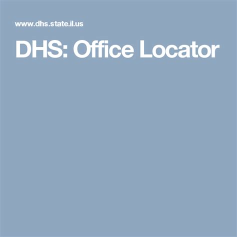 Human Services Office Locator. Search for a DHS