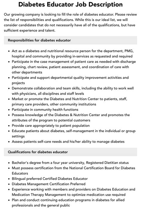 Diabetes Educator at Center Advanced Pediatrics Job …