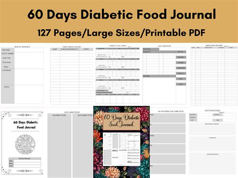 Diabetic Food Journal Diabetic Notebook