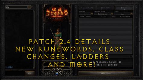 Diablo 2 Resurrected Ladder (Patch 2.4) New Runewords 2024 - Mist …