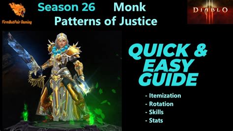 Diablo 3 Season 26 Monk Patterns of Justice Tempest Rush Guide