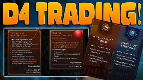Diablo 4 trading. Trade in Diablo 4. Trade is another important feature in Diablo games, and it has been confirmed that it will be returning in Diablo 4. Trade allows players to exchange items and equipment with each other, allowing them to acquire new gear and build their characters in new and interesting ways. 
