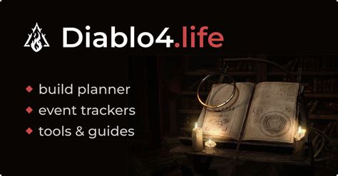 Diablo4.life. Diablo4.life is a community driven site, providing Build Guides, Tools, Trackers, and more 