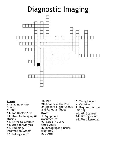 Diagnostic Imaging Crossword WordMint
