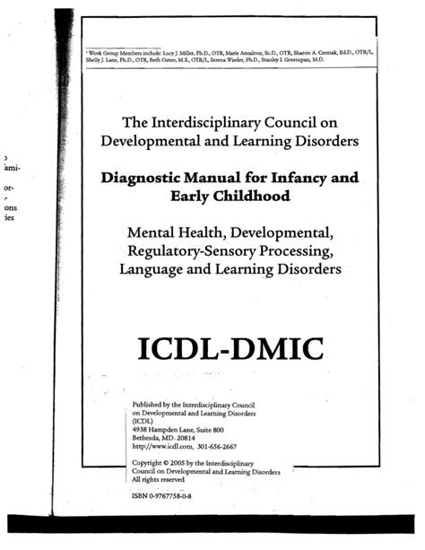 Diagnostic manual for infancy and early childhood icdl dmic. - Días de infamia, del 11-m al 14-m.