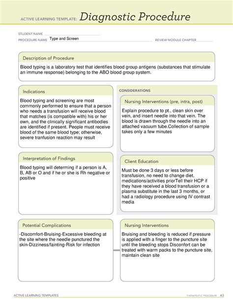 ati template filled out active learning template: nursing skill thomas camicia student test skill name__rinne review module description of skill used to assess. Skip to document. ... Educate client of procedure beforehand, instructions -No pain or complications associated with test.. 