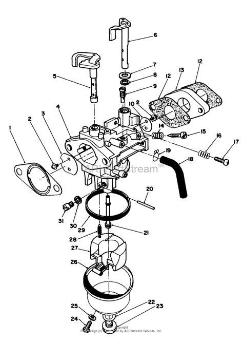 Diagram of lawn mower carburetor. Carburetor fits Troy-bilt TB130 11A-542Q711 11A-B2AQ711 11A-B29Q711 12AV565Q711 Mower ; Carburetor fits Troy-bilt 24BF572B711 LS27 LS275 24AF572B063 27 Ton Log Splitter ; Package Includes: 1 x carburetor, 1 x air filer, 1 X pre filter, 1 x spark plug,1 x fuel filter, 3 x gasket, 1 x fuel line, 2 x clamps. › See more product details 