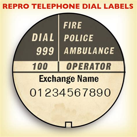Dial Label Types And Instructions For Use