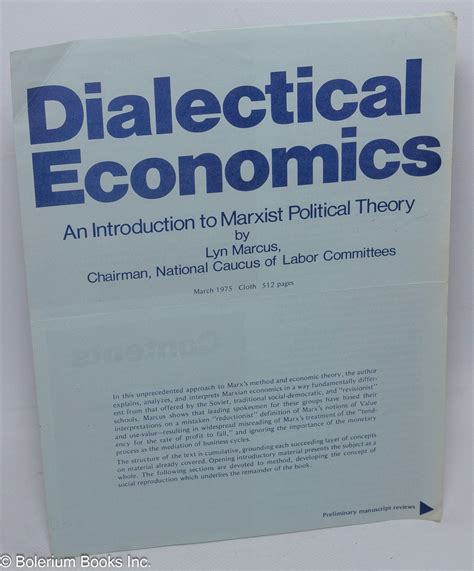 Dialectical Economics An Introduction To Marxist Political Economy