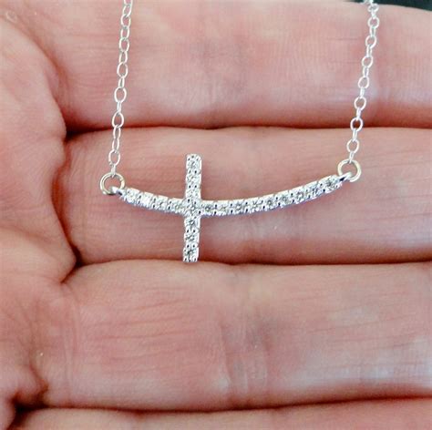 Diamond Curved Sideways Cross - Etsy