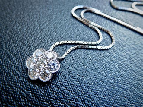 Diamond Flower Jewelry - Etsy