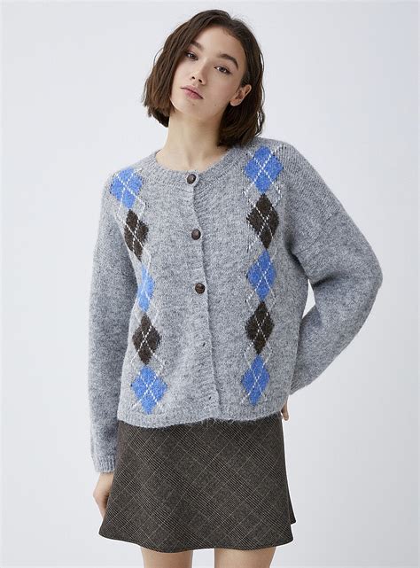 Diamond Pattern Ombre Cardigan