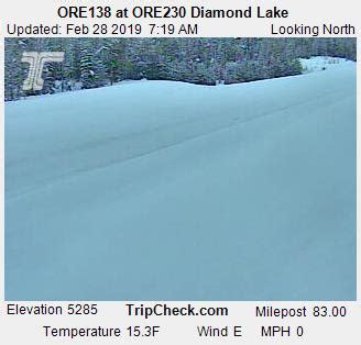Diamond lake oregon webcam. Diamond Lake: ORE138 at − Jct is a live webcam located in the destination of Diamond Lake, United States. You can switch between the current (or last daylight) view from this cam and the most recent daylight view via the two thumbnail images. Webcam provided by windy.com - add a webcam. Daylight View. 