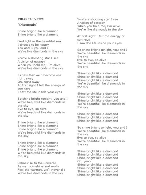 Diamonds Testo Rihanna Angolo Testi.