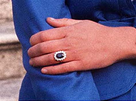 Diana engagement ring. At the centre of the cluster engagement ring is a Ceylon sapphire of singular beauty, surrounded by 14 solitaire diamonds. Offered by the former Prince of Wales, HM King Charles III upon their engagement in 1981, it immediately attracted attention the world over. Now worn by the Princess of Wales, it continues to weave its spell, it is perhaps … 