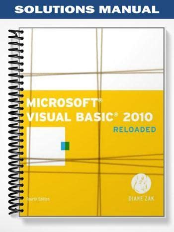Diane zak visual basic 2010 solution manual. - The lunar base handbook brown churchill series.