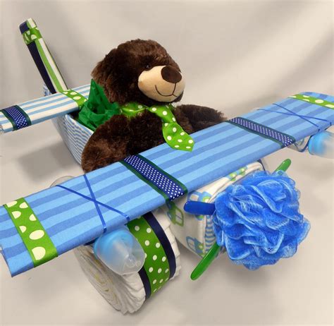 Diaper Cake With Airplane - Etsy