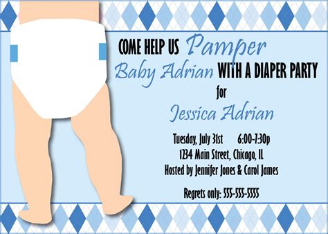 Diaper Invitation Template