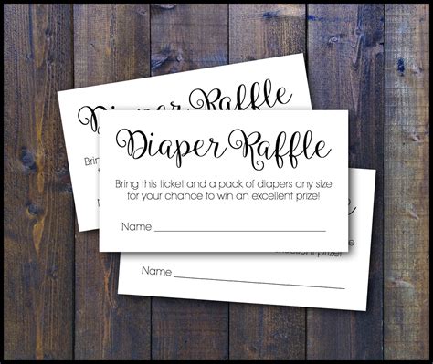 Diaper Raffle Cards - Etsy