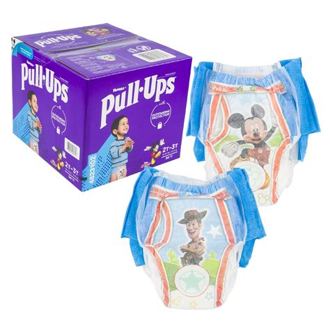Diapers pull ups. 4. Pampers Easy Ups Pull On Disposable Potty Training Underwear. Pampers Easy Ups Pull On Disposable Potty Training Underwear. 360º Stretchy Waistband—for an underwear-like fit that’s easy for your toddler to pull up and down. Pampers Extra Absorb Channels for superstar protection against leaks, day and night. 
