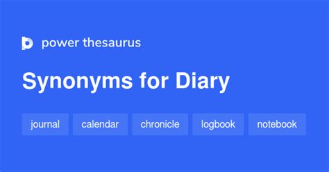 Diary synonyms in english