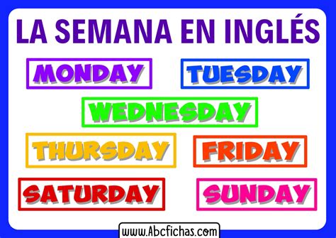 Dias entre semana en ingles. Ahora vamos a aprender siete palabras que usarás mucho cuando hables inglés: the days of the week ... 