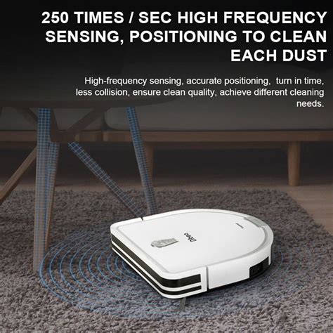 Dibea D-Shape Smart Robotic Vacuum Cleaner Kit, White, GT200