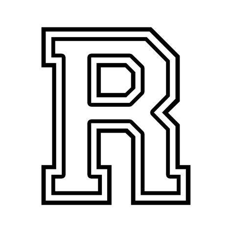 Dibujo de Letra R para colorear Dibujos para colorear imprimir gratis