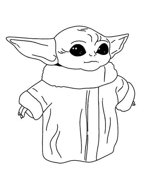 Dibujos de Baby Yoda para colorear. Imprime gratis - WONDER …