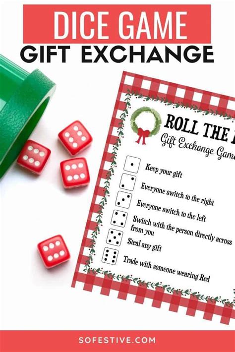Dice Game Rules For Gift Exchange