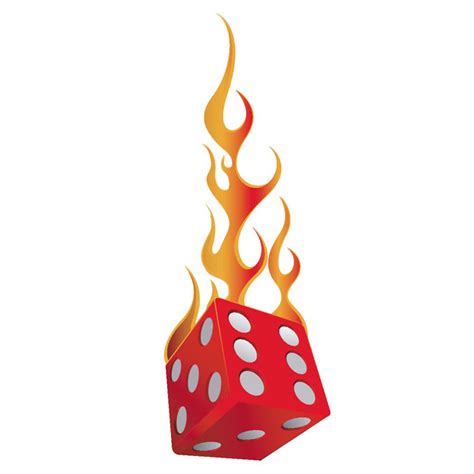 Dice on Fire Free Vector