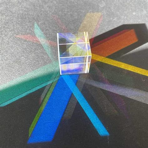 Dichroic beam splitter cube.  Additionally, beam splitters can function in rev...