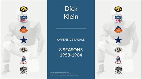 Dick "Sleepy" Klein: Football Offensive Tackle and …