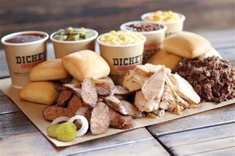Dickey's - Dickey's Barbecue Pit can offer carry out, pick up, curbside delivery, or those wanting some respite with friends and family may prefer to visit the restaurant within house dinning. Those visiting Dickey's Barbecue Pit can enjoy a great atmosphere and unique dishes, including BBQ Chicken, delicious sandwiches, and complete meal packages for ... 