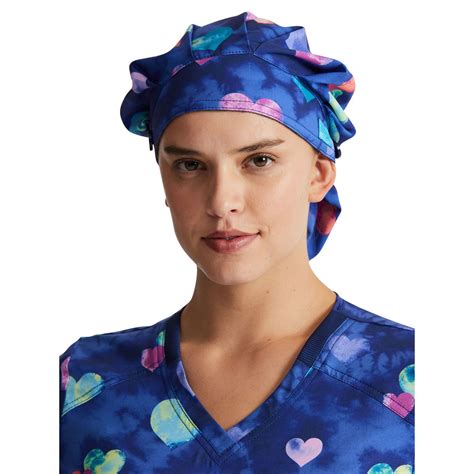 Dickies EDS Prints Pawsitive Vibes Bouffant Scrub Hat, Scrub Hats