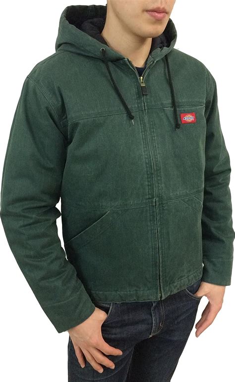 Dickies Rustic Twill Hooded Jacket, DK GRN, 4XL - amazon.com