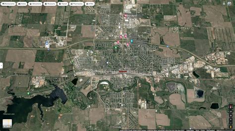 Dickinson, North Dakota map with satellite view