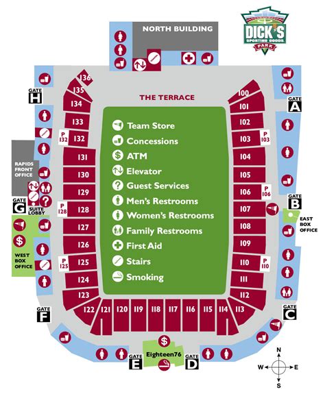 Dicks stadium seats. Explore the Interactive Map Find a Section Fieldside Seats Rapids & Visitor Benches Patio Tables Seating Supporters Section Terrace Club Boxes Seating Visitor Section Rapids Seating Chart Dick's Sporting Goods Park Seating Chart With Row Numbers Dick's Sporting Goods Park Commerce City, CO Seating Seating Guide Interactive Seating Chart 