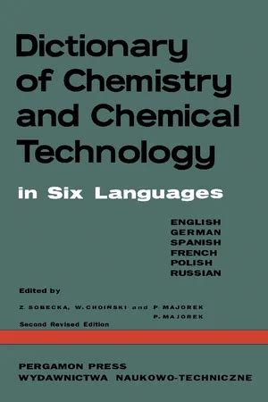 Dictionary Of Chemistry And Chemical Technology